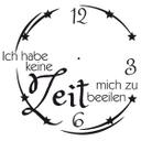 Wallsticker Ich habe keine Zeit Wanduhr - 54x52 cm