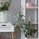 Blomstertapet non-woven Novamur Jackie pink, sølv