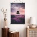 Póster de tela Campos de lavanda púrpura al atardecer - Cevik