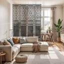 Rumdeler, skærm, hængende privatlivsskærm Japansk rumdeler Shoji Design