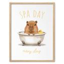 Plakat for børn - Spadag med Capybara