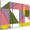 3-delt lærredstryk, geometriske abstraktionsformer