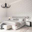 Papel pintado ornamental, papel pintado no tejido Erismann Versailles blanco, gris, plata