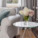 Plateau de table en verre - Marbre 04 - Rond