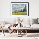 Póster van Gogh - Campo de trigo con cipreses