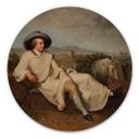 Billede af træ Tischbein - Goethe i den romerske Campagna - Rund
