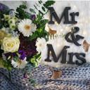 MDF bogstaver - Mr&Mrs Serife