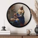 Póster Vermeer - La lechera - Redondo