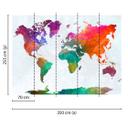 non-woven tapet GlobalMapDesignwalls i farverige og grå