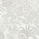 Papel pintado vegetal con hojas blanco, gris - papel pintado moderno no tejido con motivo de jungla