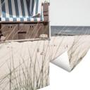 Strandstol ved Østersøen - rundt Fototapet - vliesetapet/selvklæbende non-woven tapet