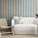 Papel pintado a rayas azul claro beige - Clásico diseño a rayas mate - Papel pintado no tejido moderno