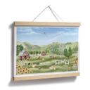 Póster para habitación infantil - Oliver Robins - Granja colorida con animalitos