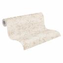 Bladtapet creme beige - subtilt tapet med mønster med bambuslook - Ikke-vævet tapet