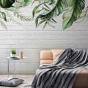 WatercolorLea2 plantetapet i grågrøn - non-woven tapet Designwalls 2 - 2,55 x 3,5 m
