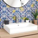 Azulejos Adhesivos Siciliana en azul con limones - lote de 12