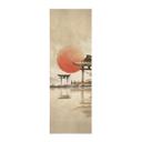 Póster de tela Templo japonés al amanecer - Roze - Panorama