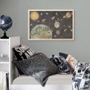 Houten Wanddecoratie zonnestelsel met planeten en aarde - Ms Tiff