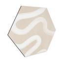Sekskantet Billede One Line Art - Blid strøm - Ristova - aluminium dibond