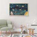 Cuadro de madera aventura espacial con astronautas - Oliver Robins