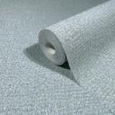 Papel pintado de tejido-no-tejido de color azul con textura textil de aspecto liso