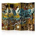Rumdeler - Graffiti - Det er sejt , 5-delt - 225x172 cm