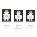 Plakat til børn - Regnbuerobot Sleep Laugh Create - Treechild