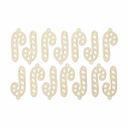 Decoración en madera de Navidad - Bastón de caramelo de álamo (14 piezas) - 4x9 cm cada una