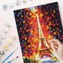 Peinture par numéros sur toile tendue sur châssis - Tour Eiffel - 40x50 cm