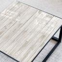Plateau de table en verre - Shabby Chic effet bois - Carré