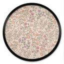 Póster Pradera Flores Vintage - Beige - Decoración Floral - Redondo