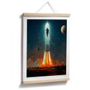 Póster Heine - Hacia el espacio - Lanzamiento de cohetes - Astro Crucero