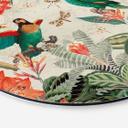 Vægcirkel Eksotisk jungle med papegøjer - UN Designs – print på aluminium (Alu-Dibond)