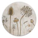 Tableau sur alu-Dibond rond Disher - fleurs séchées