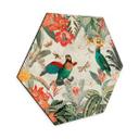 Hexagon Dibond Exotische jungle met papegaaien - UN Designs