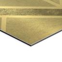 Geborsteld Alu-Dibond met goud-, zilver- & kopereffect - Art deco gouden geometrie - Fredriksson