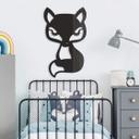 Decoración acrílica animal zorro sentado