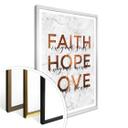 Póster con aspecto de cobre - Faith Hope Love