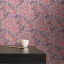 Papel pintado con zarcillos de flores y flores rojo púrpura - papel pintado no tejido de flores