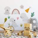Sticker mural Set Bébé Tricératops