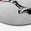 Tableau sur alu-Dibond rond Banksy - Graffiti is a crime