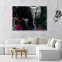 Canvasbillede, elefant dyr abstrakt