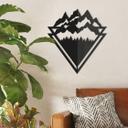 Decoración acrílica Line-Art - Paisaje: Montañas con bosque