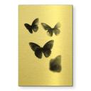 Geborsteld Alu-Dibond met goud-, zilver- & kopereffect - Vlinders in zacht licht - Treechild