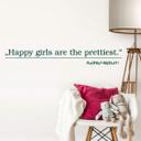 Wallsticker - Happy girls are the prettiest 2
