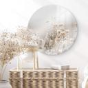 Tableau sur verre Annie - Fleurs de glace - Rond