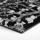 Hexagon Dibond van Gogh - Amandelbloesem zwart-wit