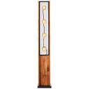 Stehleuchte Daniel, braun, 125,5 x 20 cm, Holz Stehlampe, dimmbar