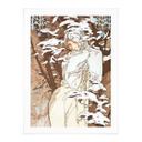 Plakat årstider: Vinter 1900 - Mucha