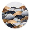 Tableau sur verre Fredriksson - Collines d'or - Rond
